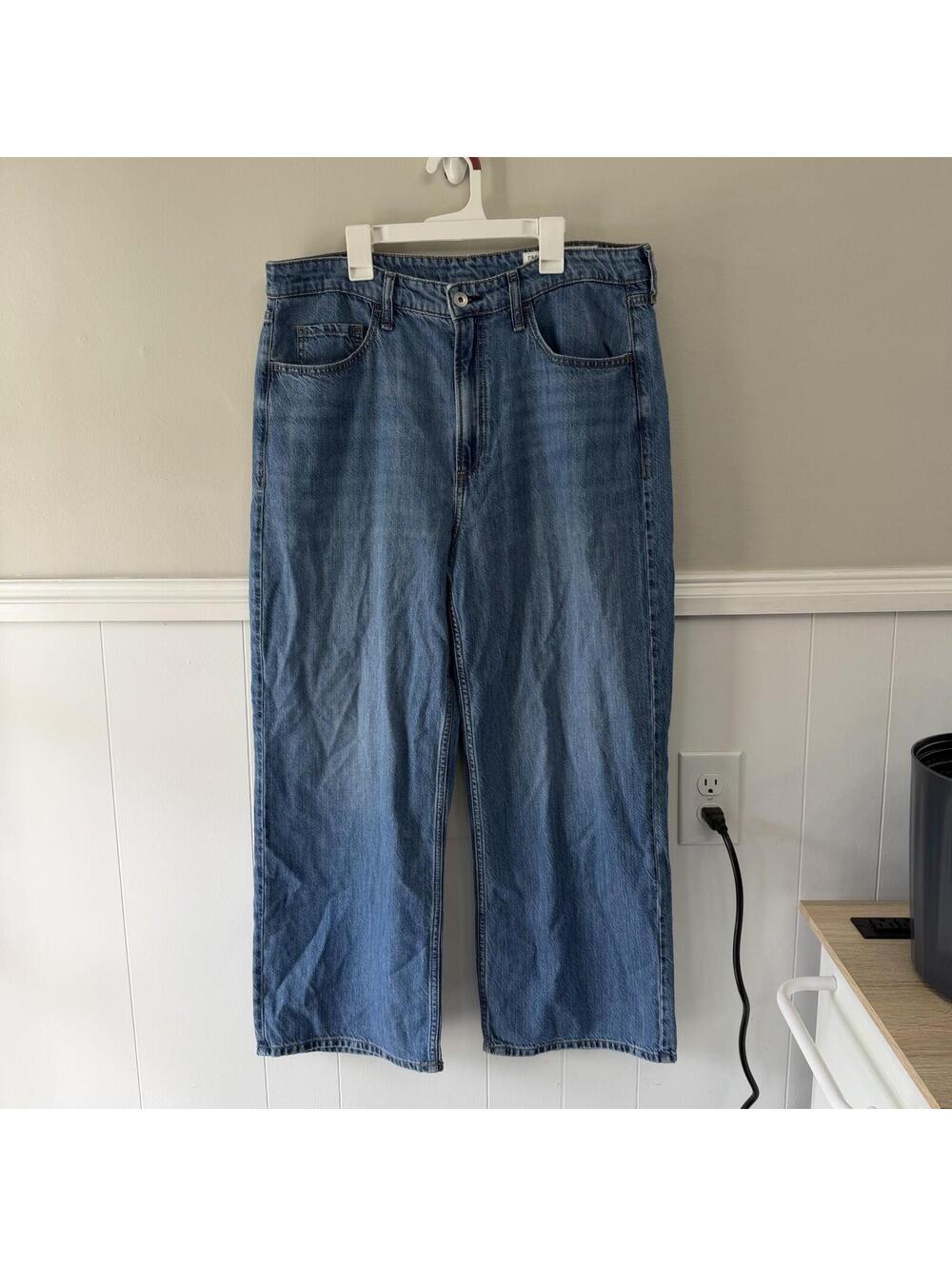 Rag & Bone Lori Crop Wide Leg Mid Rise Jeans Womens Size Waist 31 - Picture 2 of 6